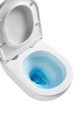 Væghængt toilet rund - hvidt